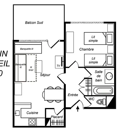 Apartment 2 Pieces Au Pied Des Pistes Avec Balcon Sud - Les Allues - Fr-1-182-126 Meribel